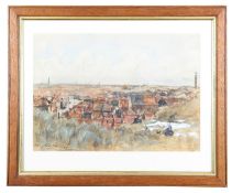 H. Simpson (British, 1851-1921) 'The Hague & Scheveninger from the Dunes'