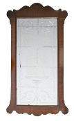 A Georgian style mahogany fret-cut public house mirror