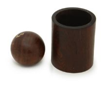 A Sven Petersen rosewood magnetic paperclip pot