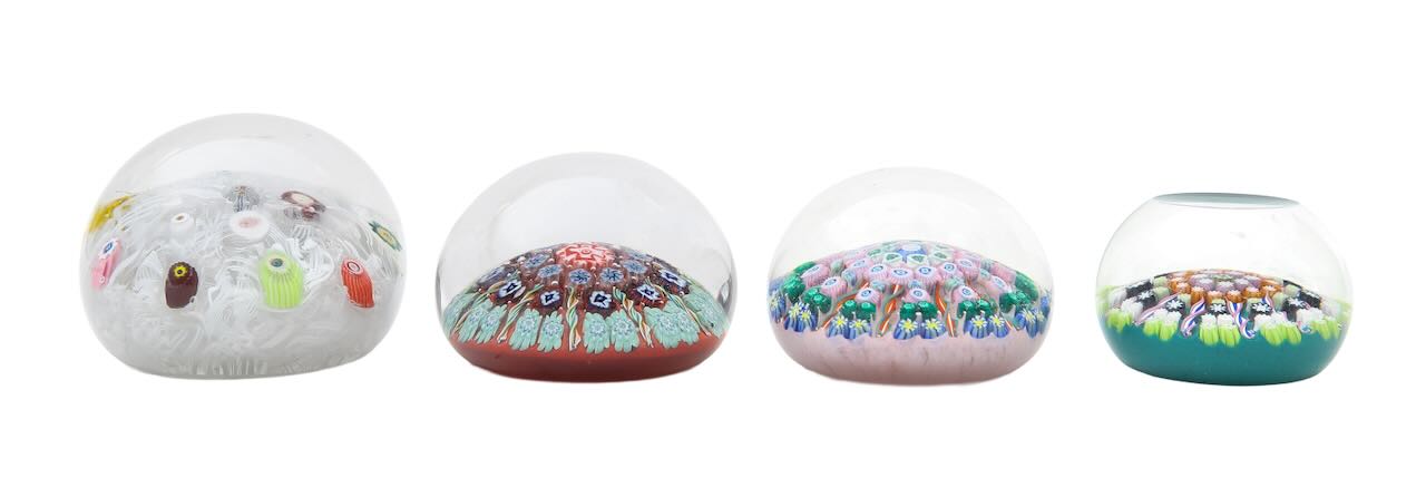 A collection of four millefiori glass paperweights, - Image 2 of 2