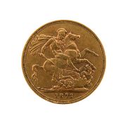 A Victorian 1872 gold full sovereign