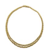 An 18ct gold textured bark necklace
