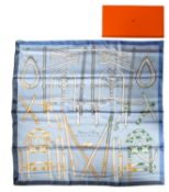 An Hermès Harnais de Timon silk scarf