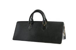 A Louis Vuitton black leather Triangle Epi Sac handbag