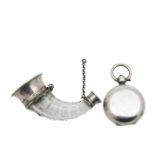 An Edward VII silver sovereign case, and a Continental silver scent bottle