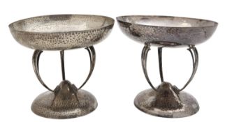 A pair of Arts and Crafts Scottish silver tazzas