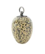 A Sampson Morden silver mounted porcelain scent bottle