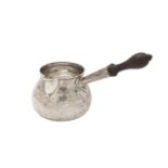 A George II silver brandy pan or warmer