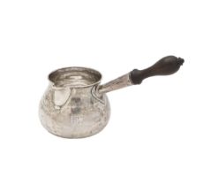 A George II silver brandy pan or warmer