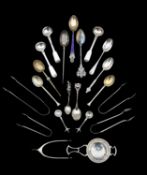 A collection of silver flatware