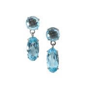 A pair of aquamarine ear drops