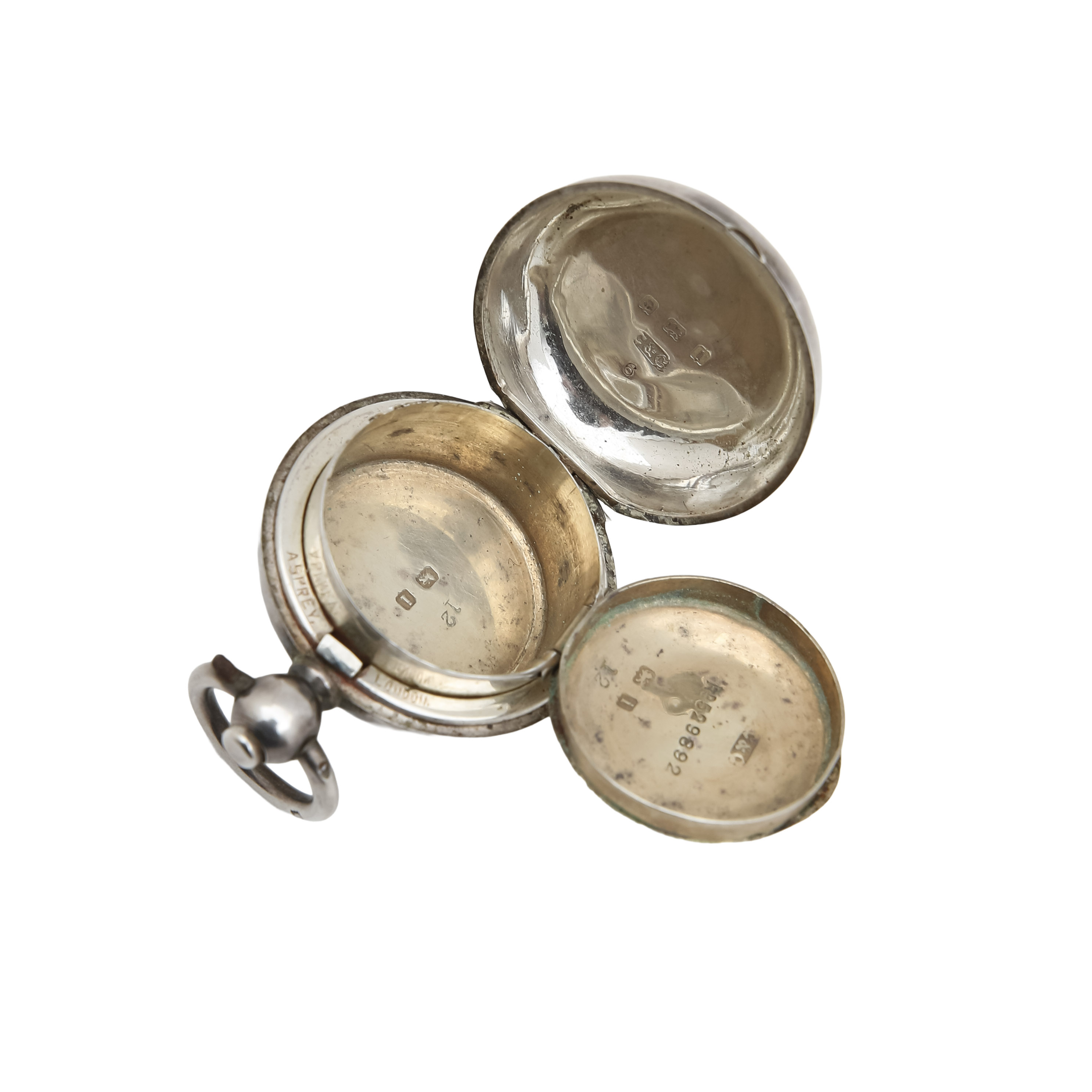 An Edward VII silver sovereign case, and a Continental silver scent bottle - Image 2 of 2