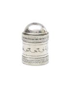 A George III silver nutmeg grater