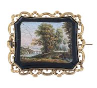 A micro mosaic brooch