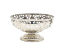 A George V silver pedestal bowl