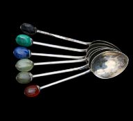 A cased set of Liberty silver coffee spoons