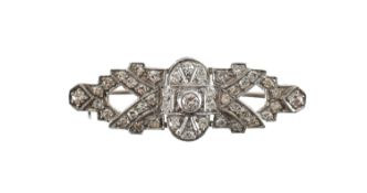 An Art Deco diamond set brooch