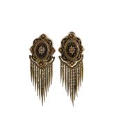 A pair of late Victorian Etruscan style ear drops