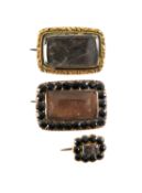 A Georgian memorial brooch and two more