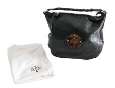 A Mulberry 'Daria' black leather hobo handbag