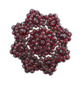 A Victorian garnet cluster brooch