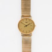 A Longines gentleman's gold plated quartz wristwatch