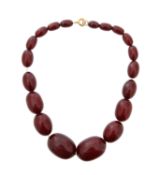 A cherry amber necklace