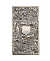 A Chinese silver card case