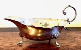 SILVER SAUCE BOAT, BIRMINGHAM 1906, WEIGHT APPROX 95.2g