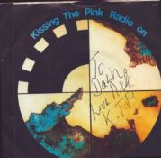 Nick Whitecross signed Kissing the Pink Radio On record sleeve includes 45 rpm vinyl record.