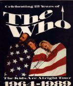 Roger Daltrey signed The Who celebrating 25 years The Kids are Alright Tour 1964-1989 tour programme