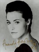 Amanda Donohue signed 8x6 inch black and white photo. Good condition Est.