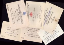 Soviet Union political collection 10, assorted function invitations and letters to Political leaders
