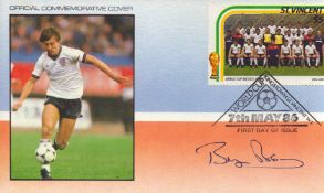 Bryan Robson signed 1986 St Vincent World Cup FDC. Good condition Est.