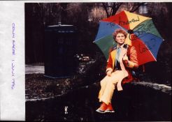 Colin Baker signed 10x8 inch Dr Who colour photo. Dedicated. Good condition Est.