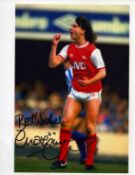 Charlie Nicholas signed 10x8 inch colour photo pictured while playing for Arsenal. Good condition