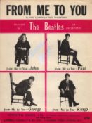 Beatles vintage From Me to You music score sheet. Unsigned . Good condition Est.