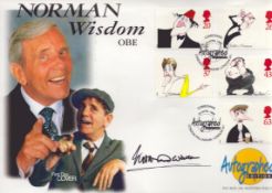 Norman Wisdom Signed 1988 Autographed Editions Comedians Official FDC. Good condition Est.
