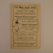1 x Barnsley Reserves 1947-48 Central League Season football programme, Vs Manchester City