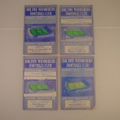 4 x Bolton Wanderers various FA cup football programmes, Vs Stoke City Feb 15 1958, Vs Liverpool Feb