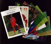 Football 10 signed 6x4 inch approx promo photos including names of Dieter Frey, Paul Freier,