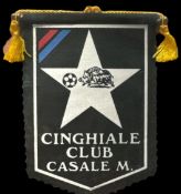 Football Vintage Cinghiale Club Casale M. football mini pennant, ASD Casale Foot Ball Club (formerly
