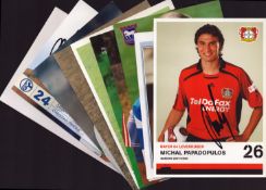 Football 10 signed 6x4 inch approx promo photos including names of Goran Pandev, Michal Papadopulos,