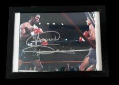 Howard Davis signed colour photo. Framed to approx size 12x8inch. Good condition Est.