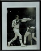 Chris Finnegan 10x8 inch overall framed and mounted black and white photo unsigned. Good condition