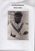 Curtley Ambrose signed 7x5inch black and white photo. Good condition Est.