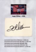 Inger Miller signed 6x4inch white card. Good condition Est.