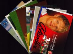 Football 10 signed 6x4 inch approx promo photos including names of Rolf Fringer, Manuel Friedrich,