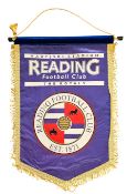 Football. Reading Football Club Pennant 17 x 12 inch Approx. Good condition Est.