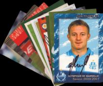 Football 10 signed 6x4 inch approx promo photos including names of Robert Prytz, Peter Marcel, Bobby